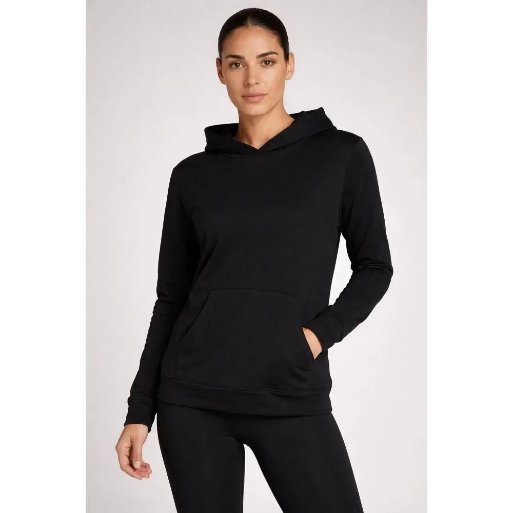 Gaiam Women's Bliss Balance LS Pullover Hoodie Black Size S